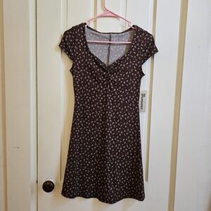Brown Floral Women Dress